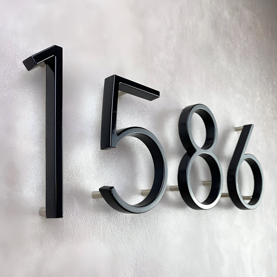 BowLift | Black Full House Number - House Number Modern - House Number Sign
