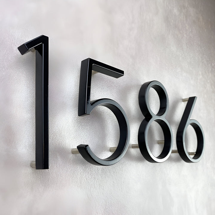 BowLift | Black Full House Number - House Number Modern - House Number Sign
