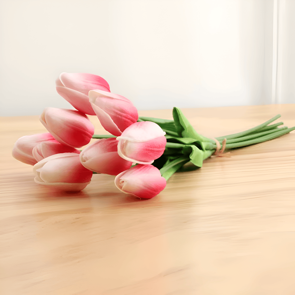 BowLift | Set of 6 Realistic Artificial Tulip Bouquets for Home, Garden, and Party Decoration