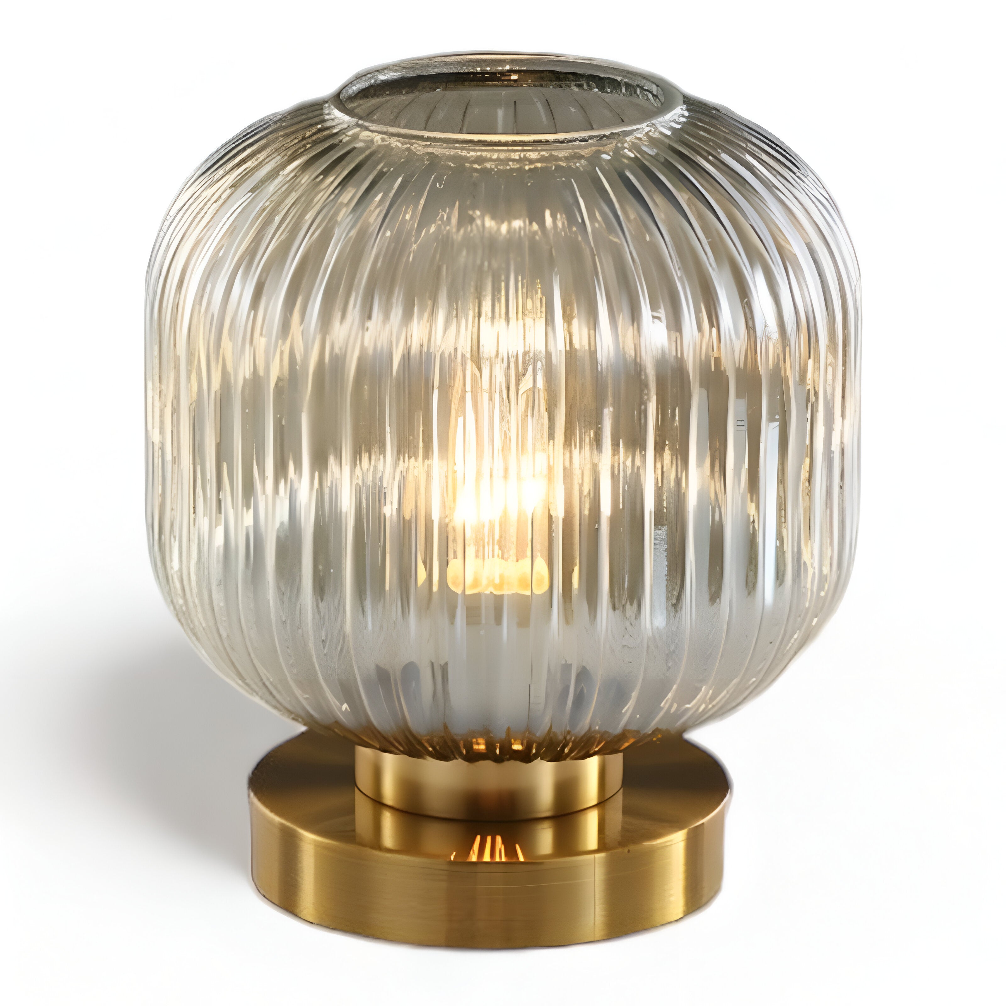 BowLift | Nordic Table Lamp with Ribbed Glass