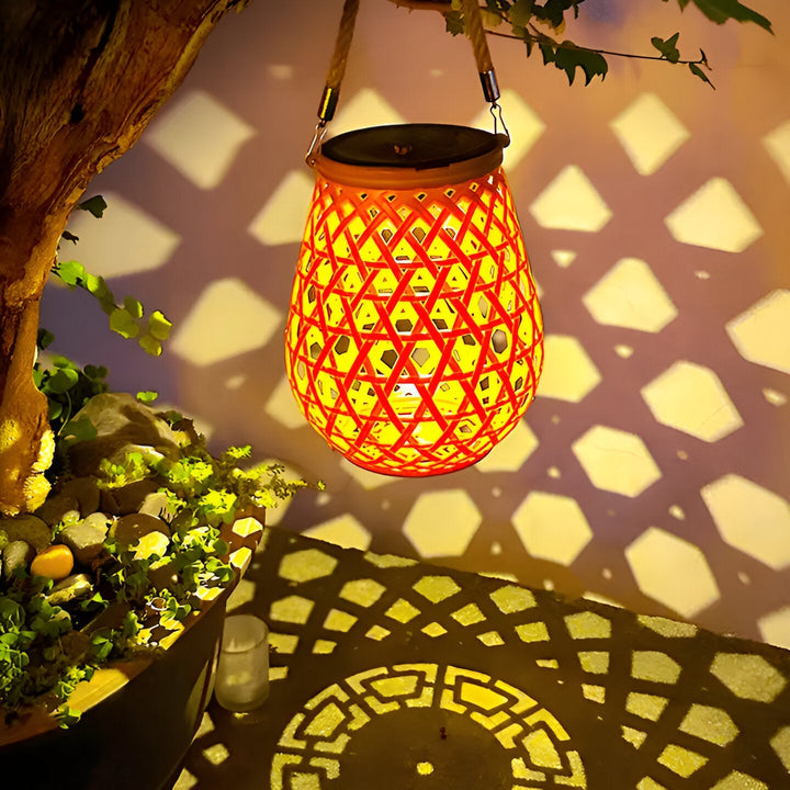 BowLift | Solar Garden Lamp with Braided Bamboo Look