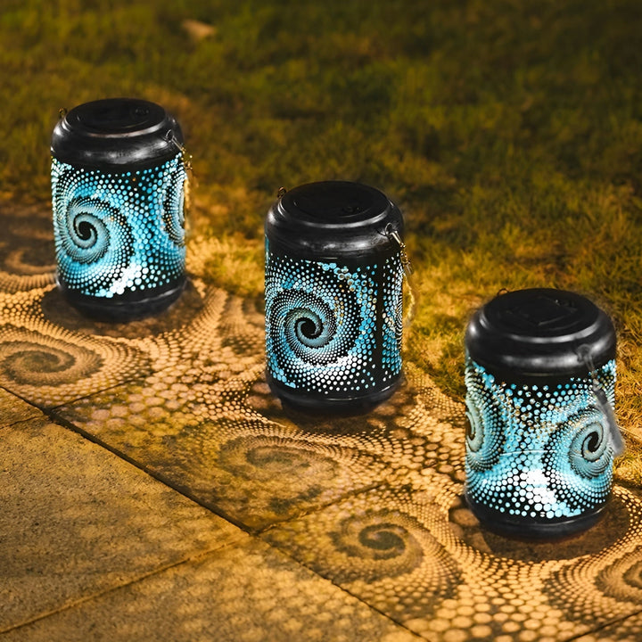 BowLift | LioraSpira projection lamp Solar garden lamp with spiral projection | Artistic design | Weatherproof | 28x19x13 cm