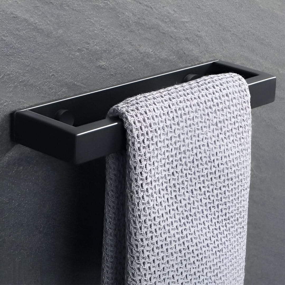 BowLift | Uni-Black Wall Towel Holder – Stainless Steel