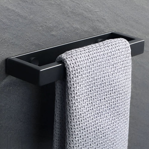 BowLift | Uni-Black Wall Towel Holder – Stainless Steel