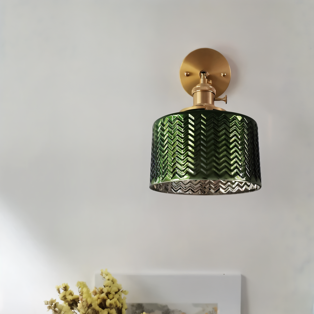 BowLift | Adjustable LED Wall Lamp of Ribbed Glass in Scandinavian Design