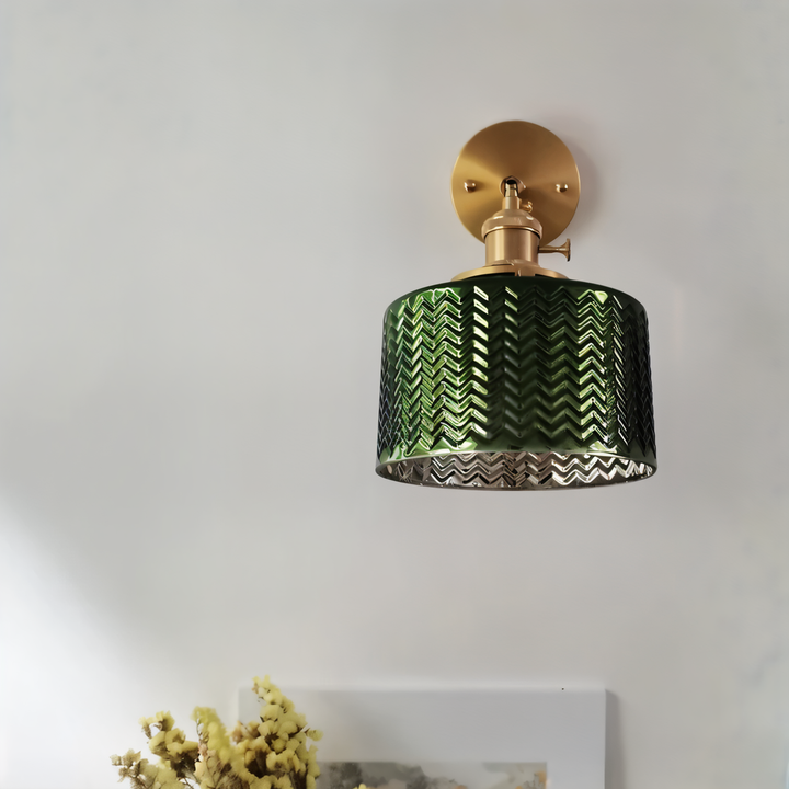 BowLift | Adjustable LED Wall Lamp of Ribbed Glass in Scandinavian Design