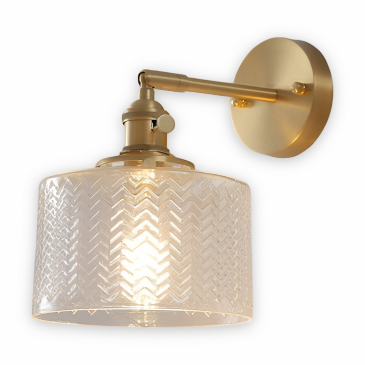 BowLift | Adjustable LED Wall Lamp of Ribbed Glass in Scandinavian Design
