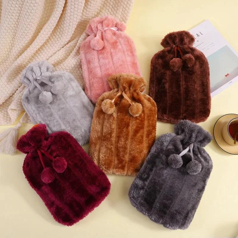 Hot water bottle with plush cover 2 liters | Bowlift
