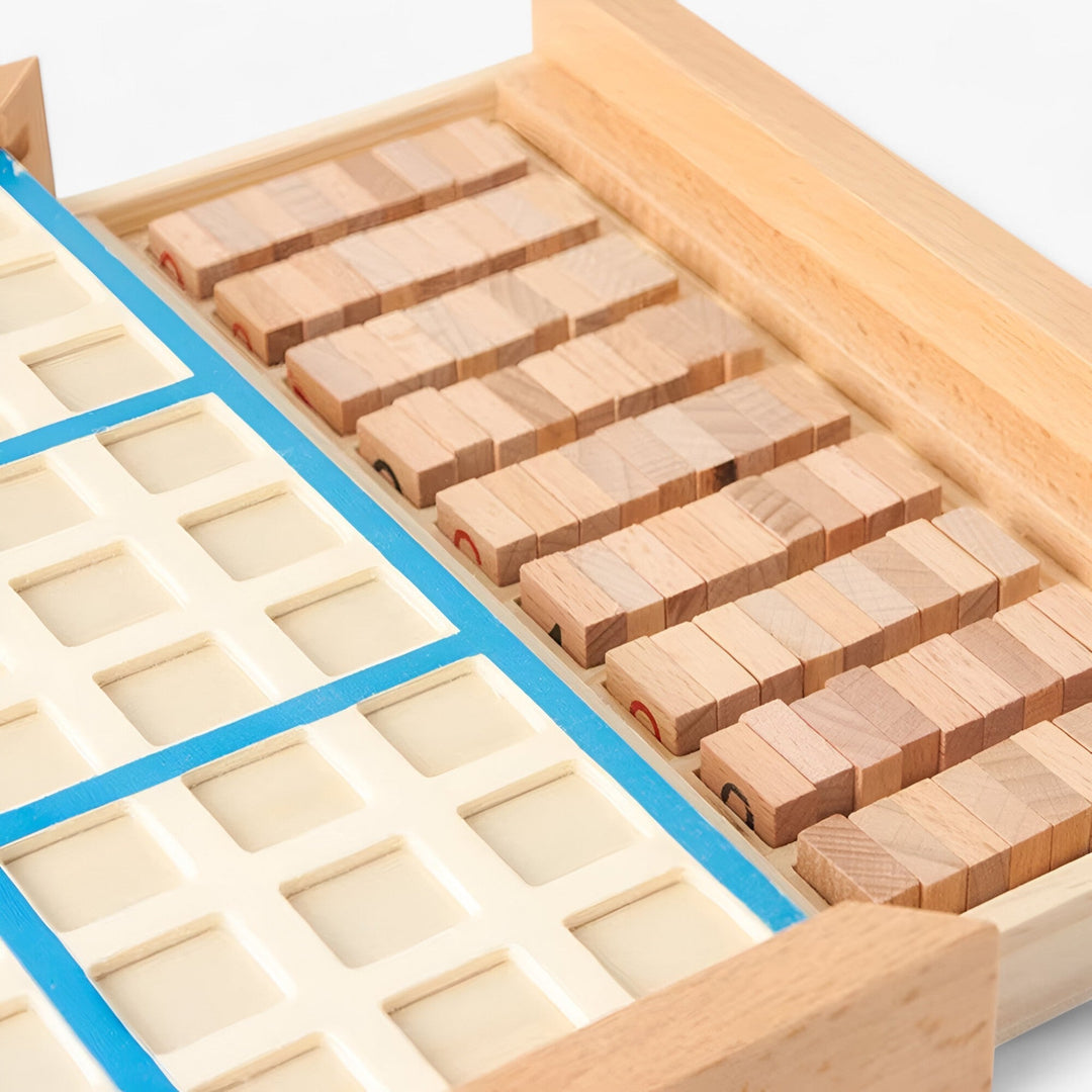 BowLift | Daan | Wooden Sudoku Board Game with Drawer – Classic Brain Teaser for All Ages