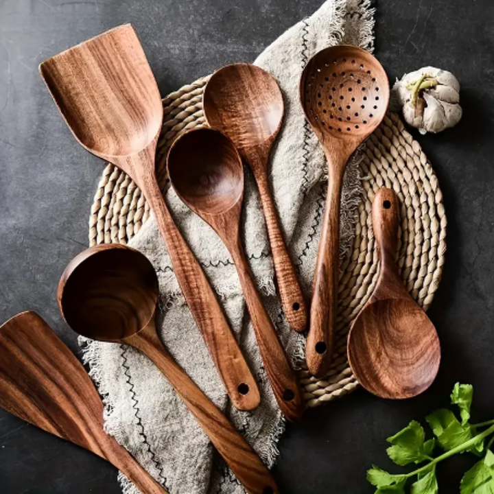 BowLift | Luxury Wooden Kitchen Utensil Set - For Elegant Cooking Experience