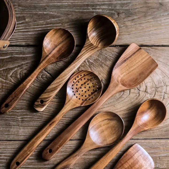 BowLift | Luxury Wooden Kitchen Utensil Set - For Elegant Cooking Experience