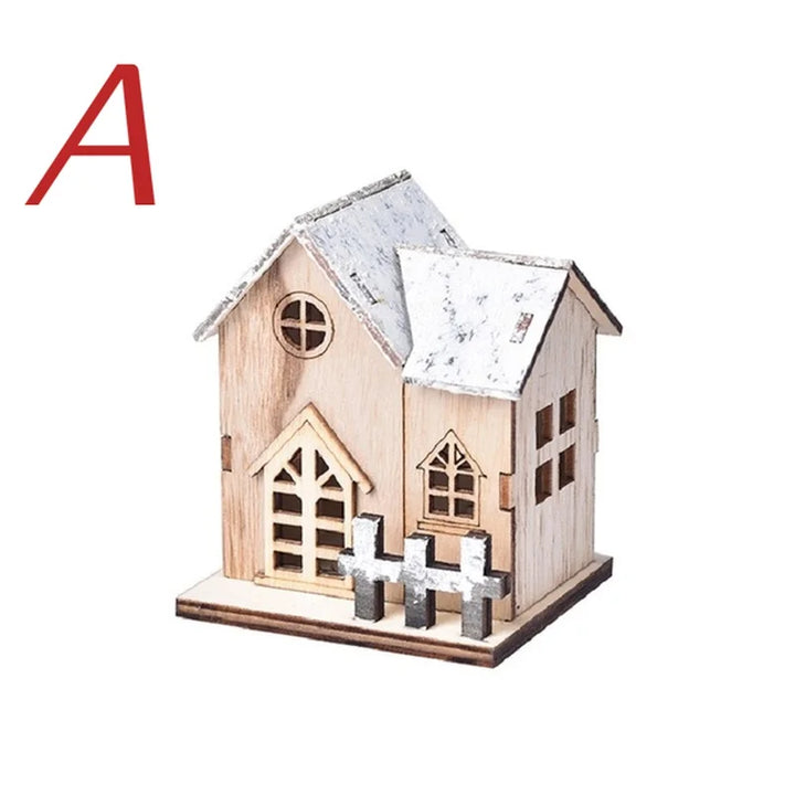 BowLift | Kerst LED-licht Huisje – Houten Kerstdecoratie met Warme Gloed