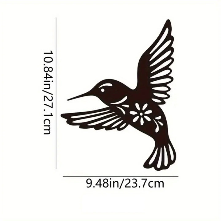 Hummingbird Metal Wall Art 3D Sculptured Iron Craft Wall Decoration For Living Room Dining Room Garden Creative Nordic Home Decor | Bowlift