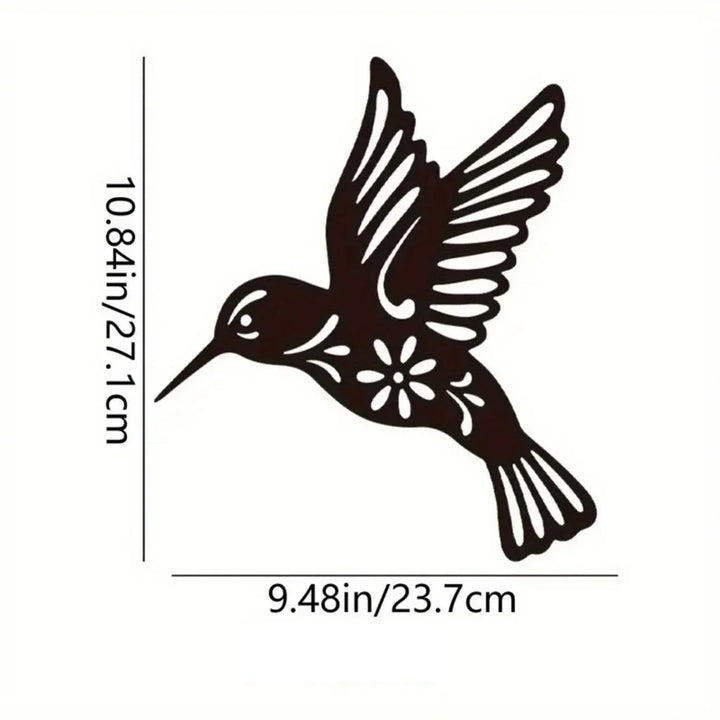 Hummingbird Metal Wall Art 3D Sculptured Iron Craft Wall Decoration For Living Room Dining Room Garden Creative Nordic Home Decor | Bowlift