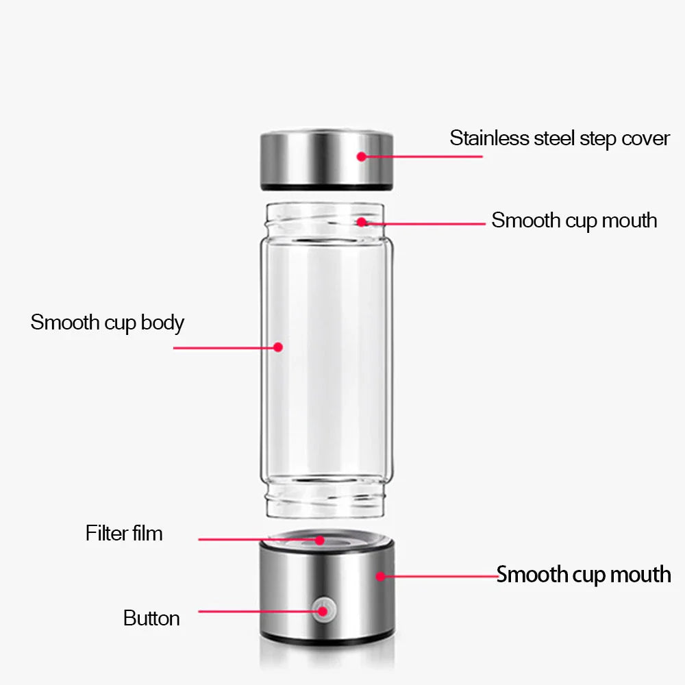 BowLift | H2 Water Hydrogen Bottle Stainless Electrolysis Ionizer