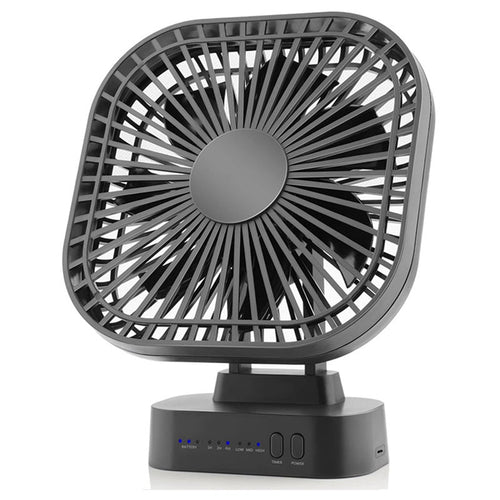 BowLift | Mini USB Fan Breezio Flex | Rechargeable with 5000 mAh Battery | 3 Levels & Timer | Foldable & Quiet for Office, Camping & Home