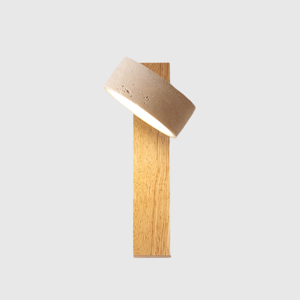 BowLift | Ivory Toned Travertine Wall Lamp