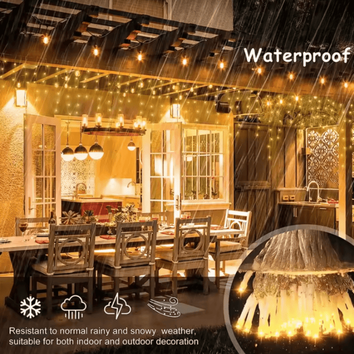 BowLift | LED Garden Curtain 4 × 0.6 m with weatherproof design