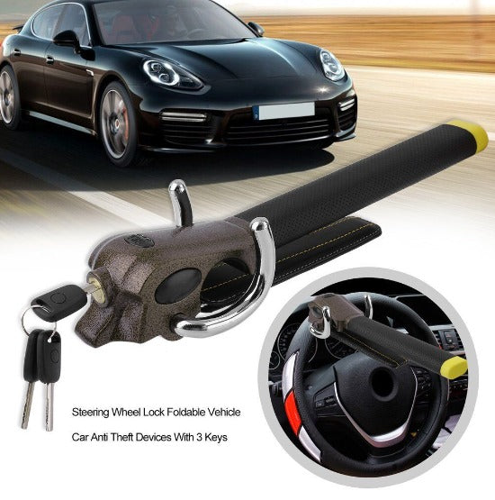 Foldable Steering Wheel Anti-Theft Bar with Alarm Function – The Powerful Car Security | Bowlift