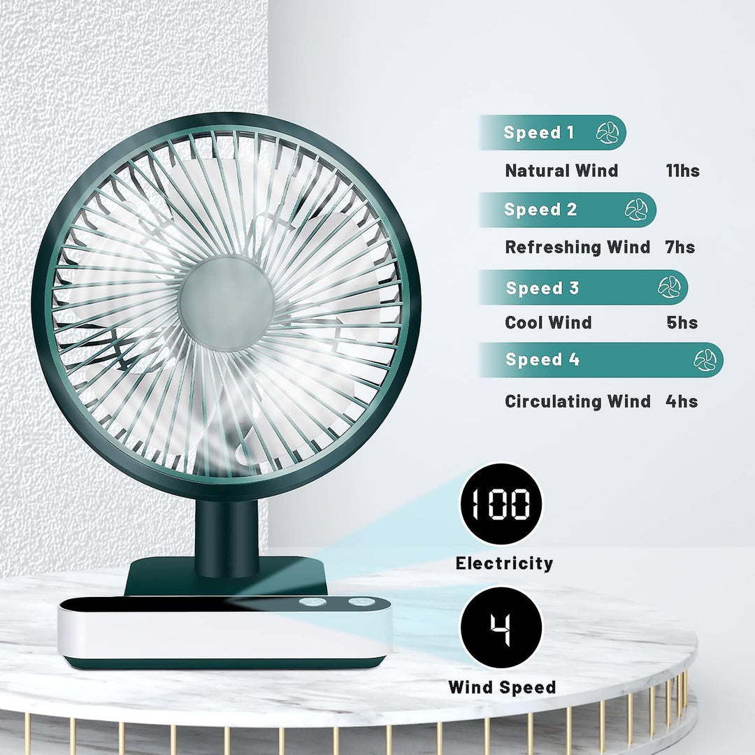 F702 Automatic Shaking Desktop Electric Fan with LED Display | Bowlift