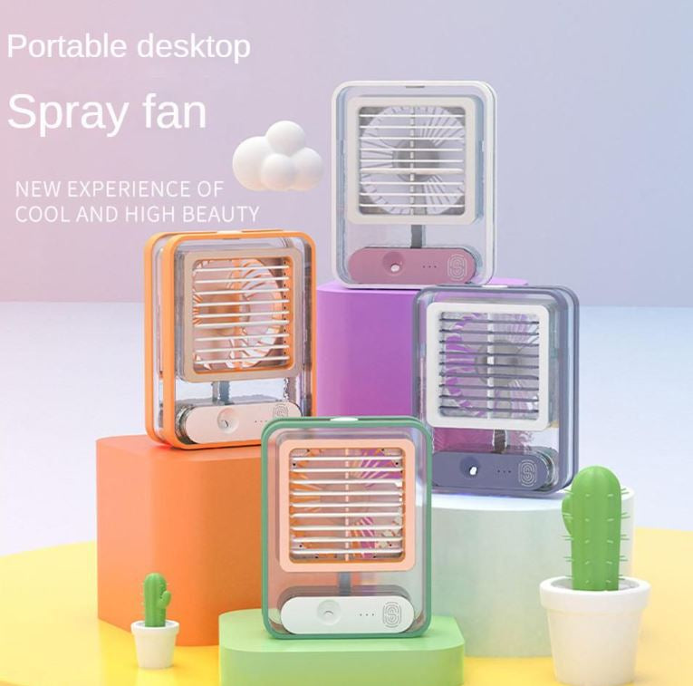 Water Cooled Desk Fan, With Humidifier Spray-Various Colours | Bowlift