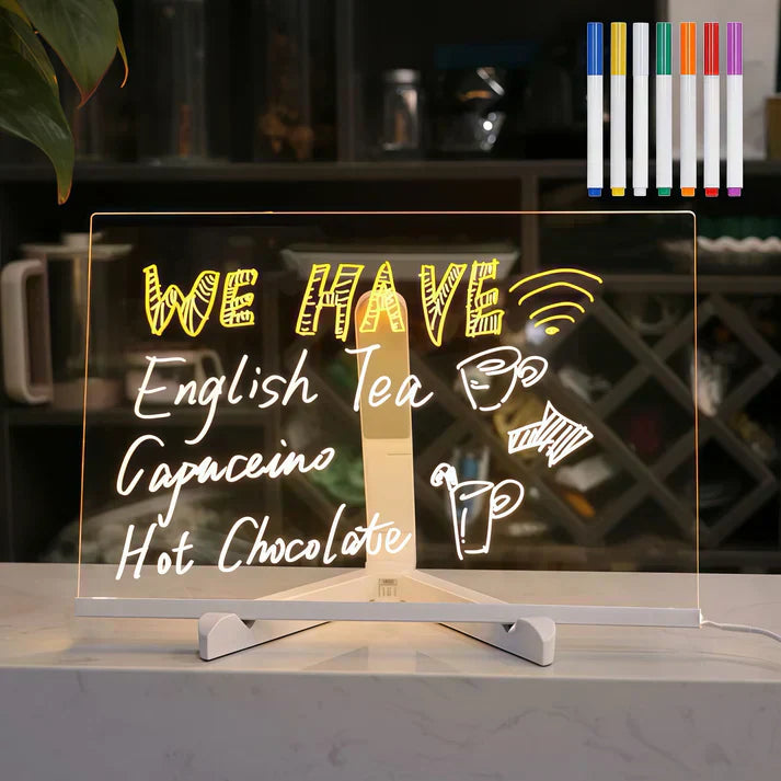 BowLift | IllumiWrite LED Sign Board – Reusable Light Board for Creative Minds