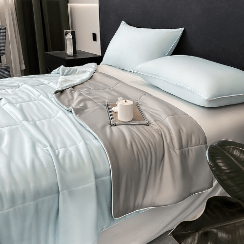 Double-Faced Two-Hue Ring-Stitched Cooling Comforter | Bowlift