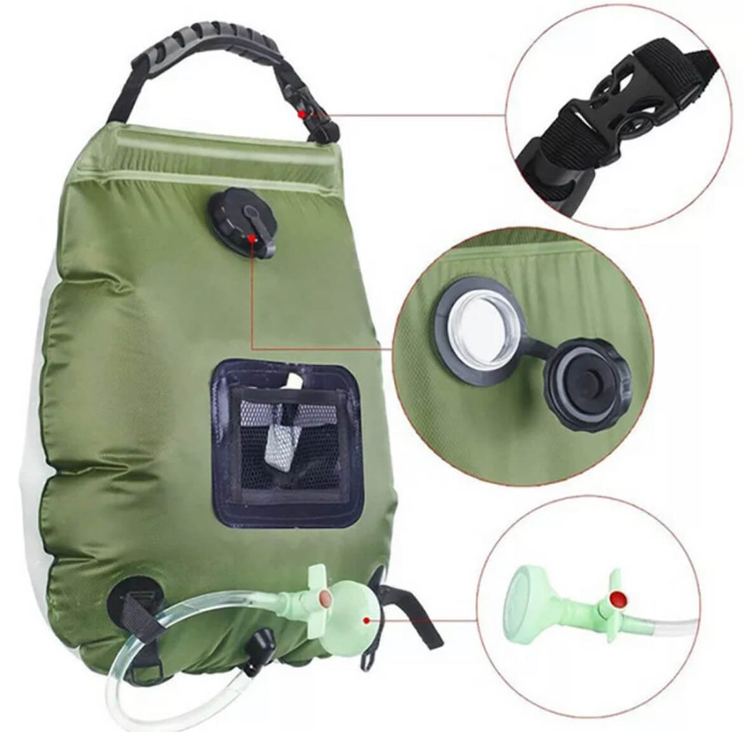 BowLift | ZonFlow Foldable Outdoor Shower Bag – 20L Solar Heating