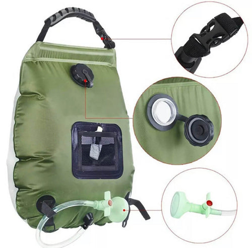 BowLift | ZonFlow Foldable Outdoor Shower Bag – 20L Solar Heating