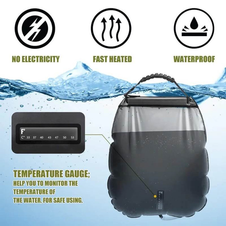 BowLift | ZonFlow Foldable Outdoor Shower Bag – 20L Solar Heating