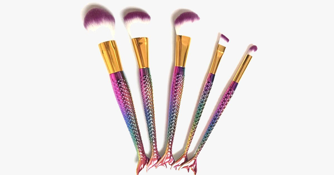 BowLift | Mermaid Brush Set with 5 Brushes - Gives you the look you desire!