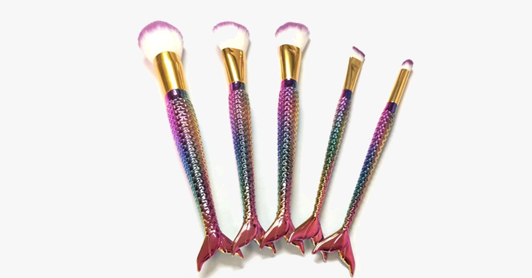 BowLift | Mermaid Brush Set with 5 Brushes - Gives you the look you desire!