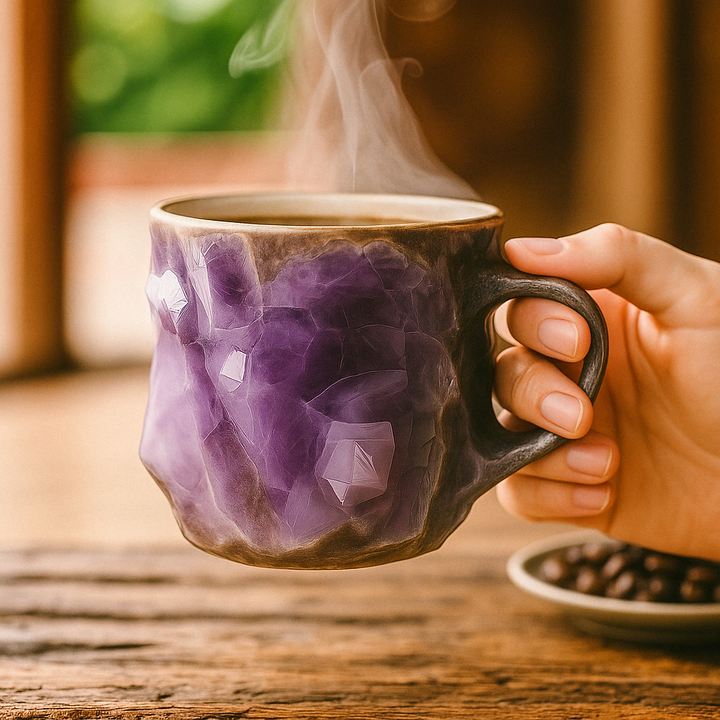 BowLift | Coffee Mug with Natural Crystal Stone Look