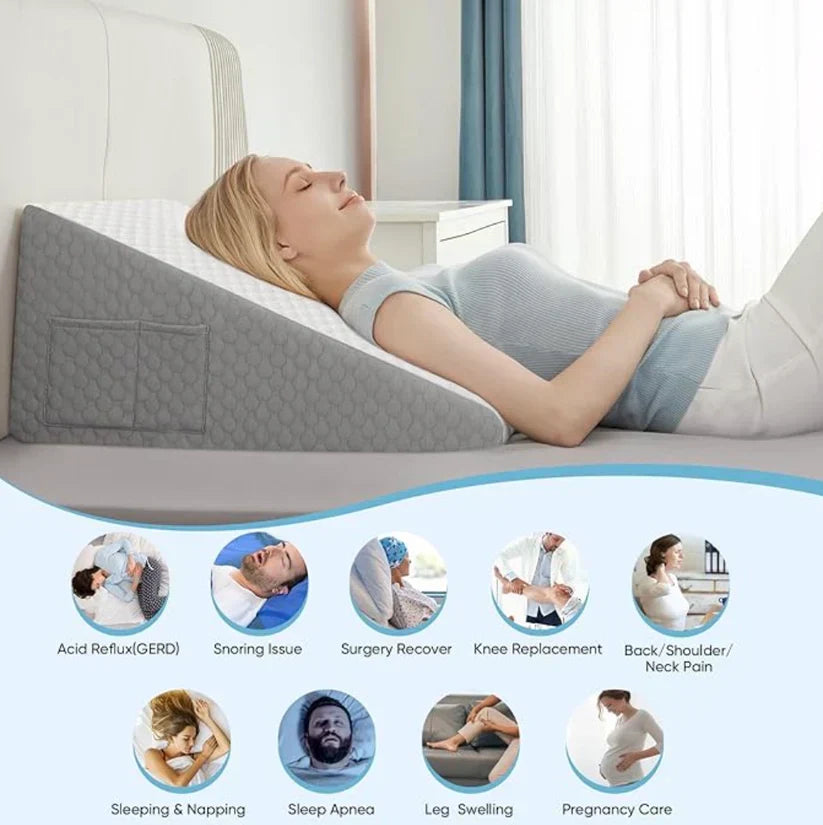 BowLift | Wedge Pillow for Sleep Apnea | Elevates Head, Reduces Snoring & Acid Reflux for Restful Sleep