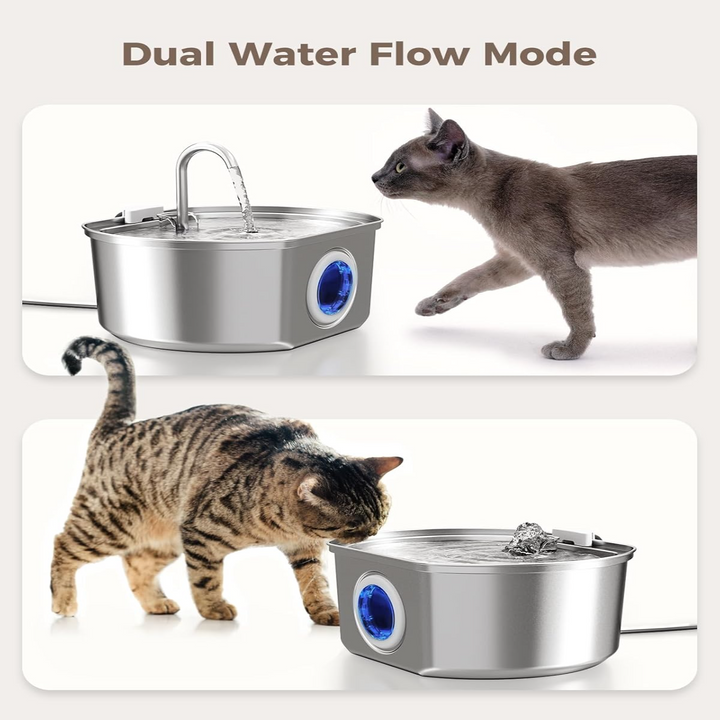 BowLift | Felindra Cat Drinking Fountain Made of Stainless Steel | Flowing Water for Better Hydration | Quiet & Hygienic | 2.5 L Capacity