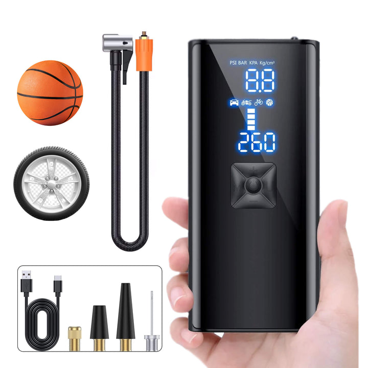 BowLift | LumenPump Air Compressor – Cordless Tyre Pump for Quick & Efficient Car Tyre Inflation Anywhere