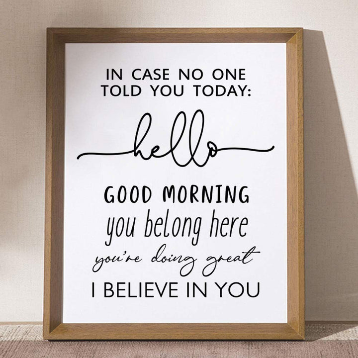 Hello Artistic Quote Wall Art | Bowlift