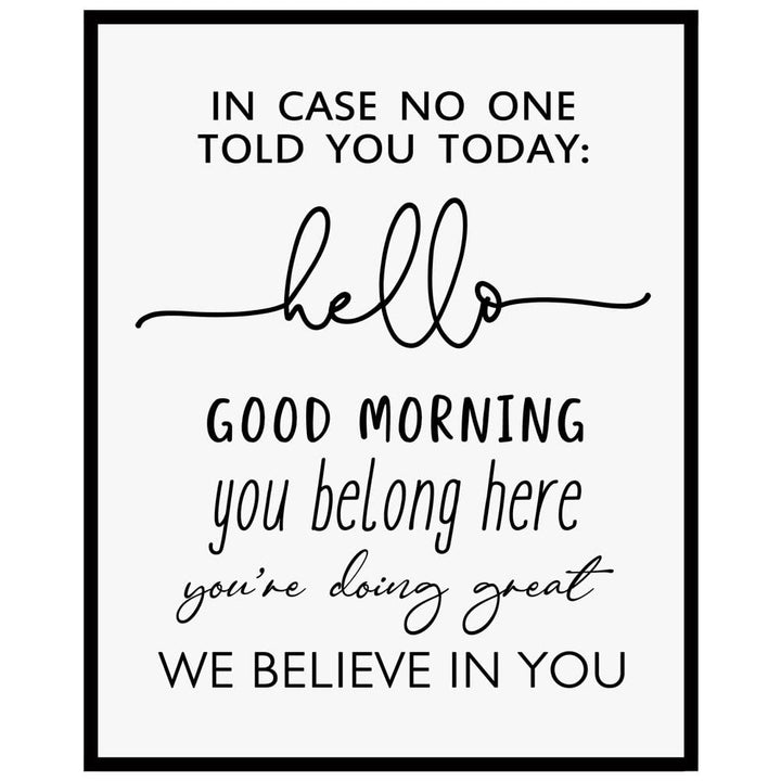 Hello Artistic Quote Wall Art | Bowlift