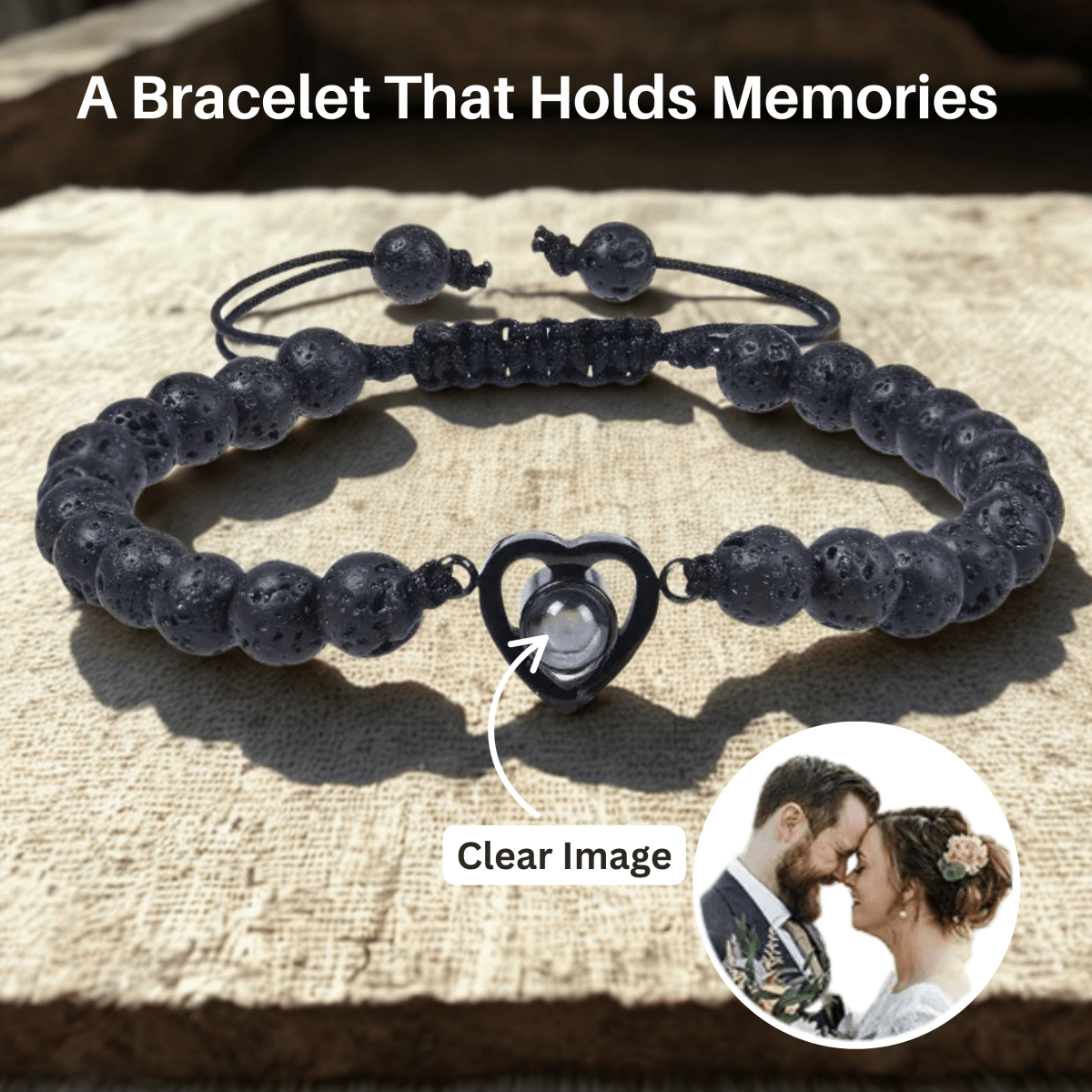 BowLift | Projection bracelet with infinity heart and personalized photo