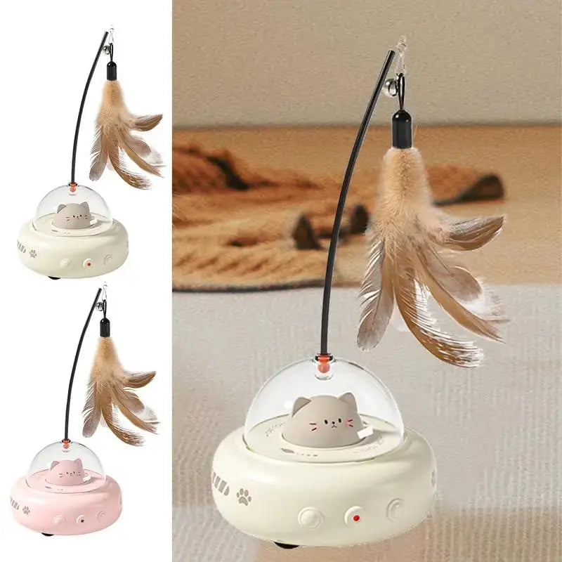 BowLift | Interactive rolling toy with spring and LED light for cats