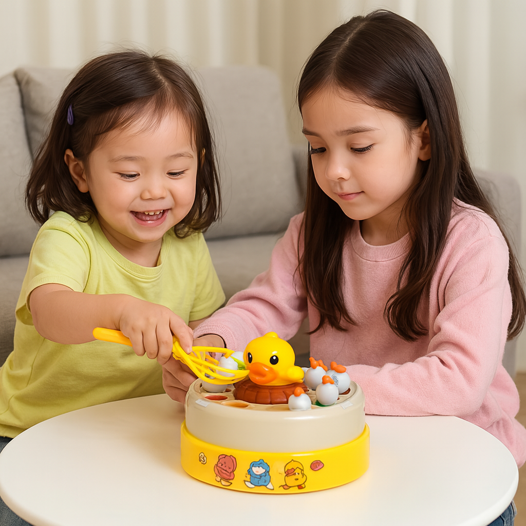 BowLift | Interactive Duck Catching Toy for Kids - Develop Motor Skills and Hand-Eye Coordination