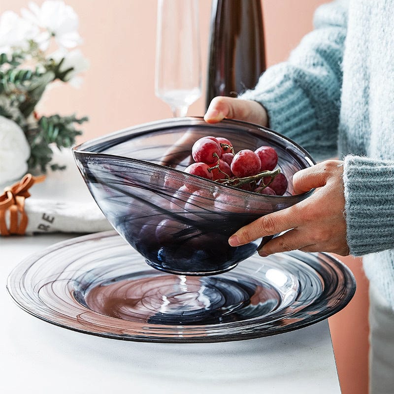 Irregular Glass Salad Bowl Bowlift