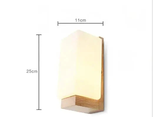 Japanese wall lamp made of wood for bedroom – Minimalist lamp with natural lighting | Bowlift