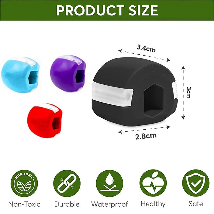 BowLift | Jawline Sculptor | Jaw Toner Food-Grade Silica Gel Facial Exerciser for Slimming & Defining Mewing at Home or On-the-Go