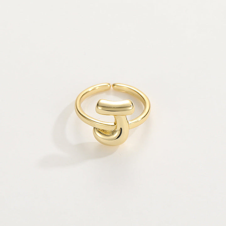BowLift | Cute Bubble Letter Initial Ring