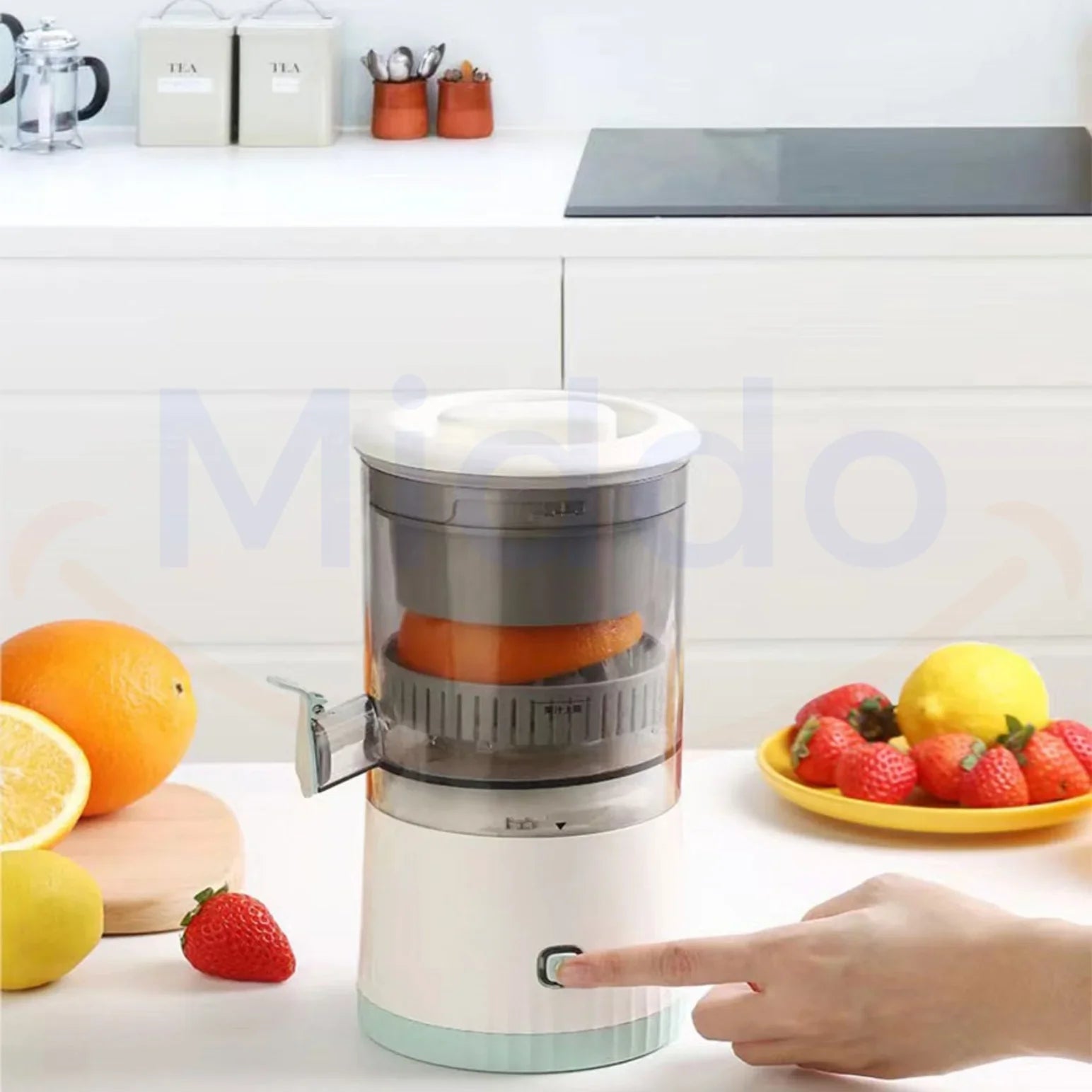 BowLift | Electric citrus juicer with juice collector – For fresh juice in seconds
