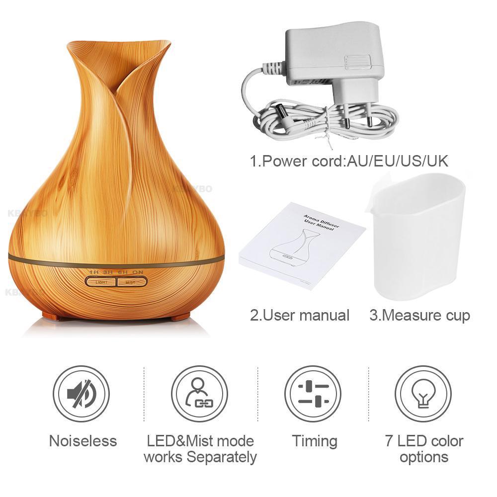 BowLift | Wood Grain Essential Oil Diffuser (400ml)