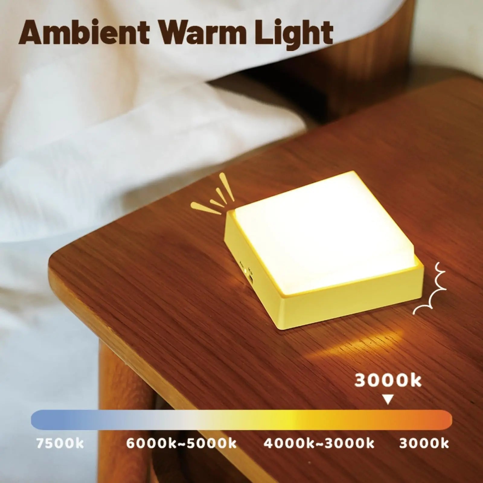 BowLift | Wireless dimmable night light – Rechargeable with timer & magnet attachment