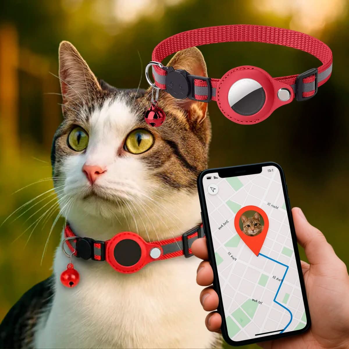 BowLift | GPS Collar for Cats with Reflective Design
