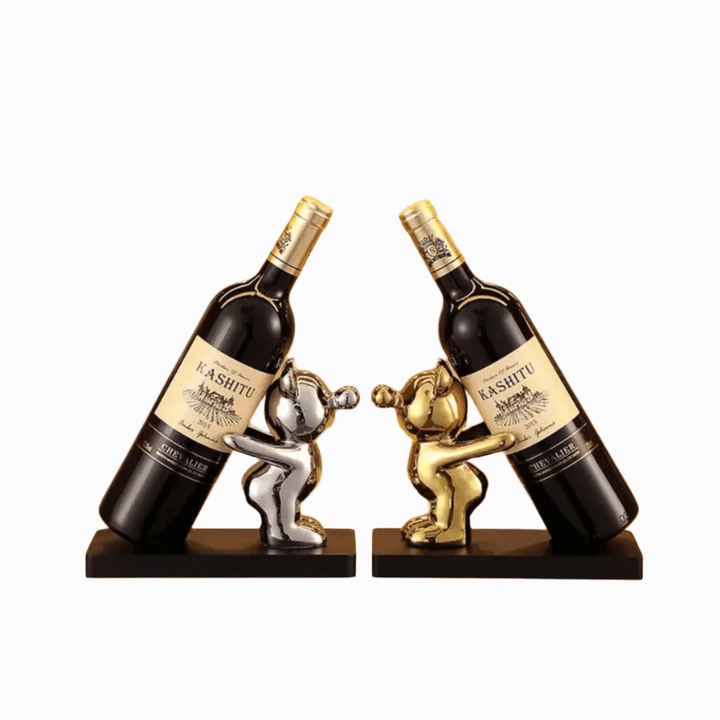BowLift | Playful ceramic wine rack in bear design for stylish bottle storage